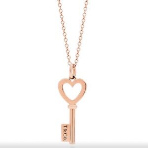 Tiffany & Co. Gold Heart Key Necklace